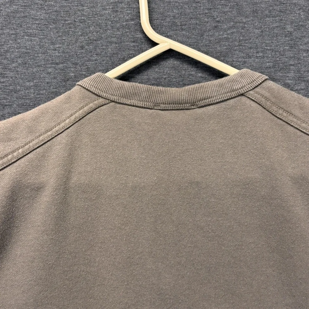 The North Face Sweatshirt Mens Large Brownish Henley Fleece Long Sleeve Pullover